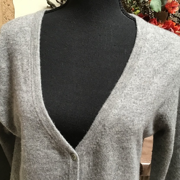 Pure Collection 100% Cashmere Light Gray Women's Cardigan - Picture 4 of 8